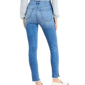 NWT | LOFT | Side Slit Frayed High Rise Skinny Jeans | Indigo Wash | Size 26